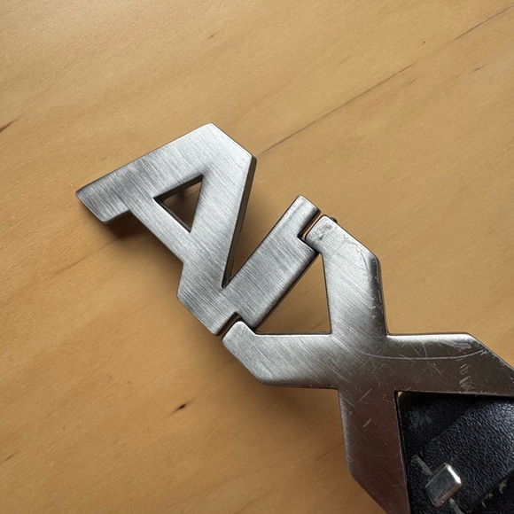 COPY - ARMANI EXCHANGE - Genuine Leather Black Belt Size 30 - Picture 7 of 7